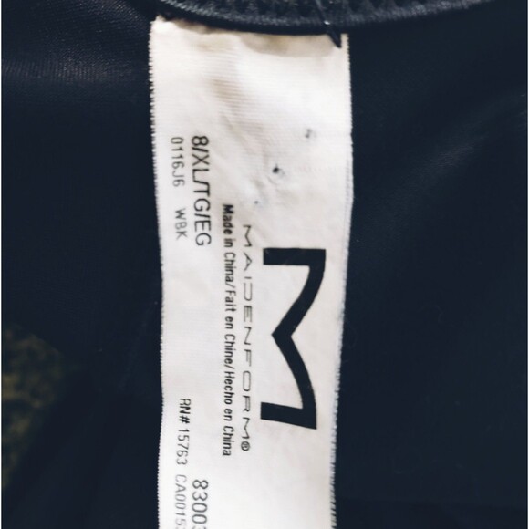 Maidenform Shapewear Woman's Black Wear Your Own Bra Torsette Snap Crotch - Picture 7 of 10